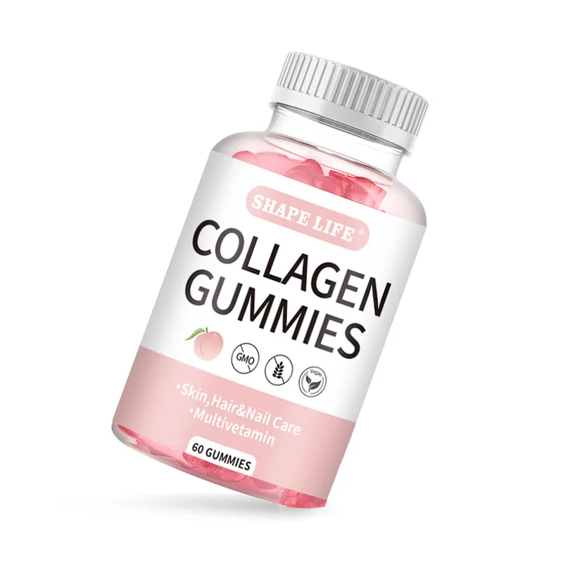 Collagen Gummies supplement Glutathione Whitening Skin Care Anti-Aging Vitamin Fruit Flavor Fudge