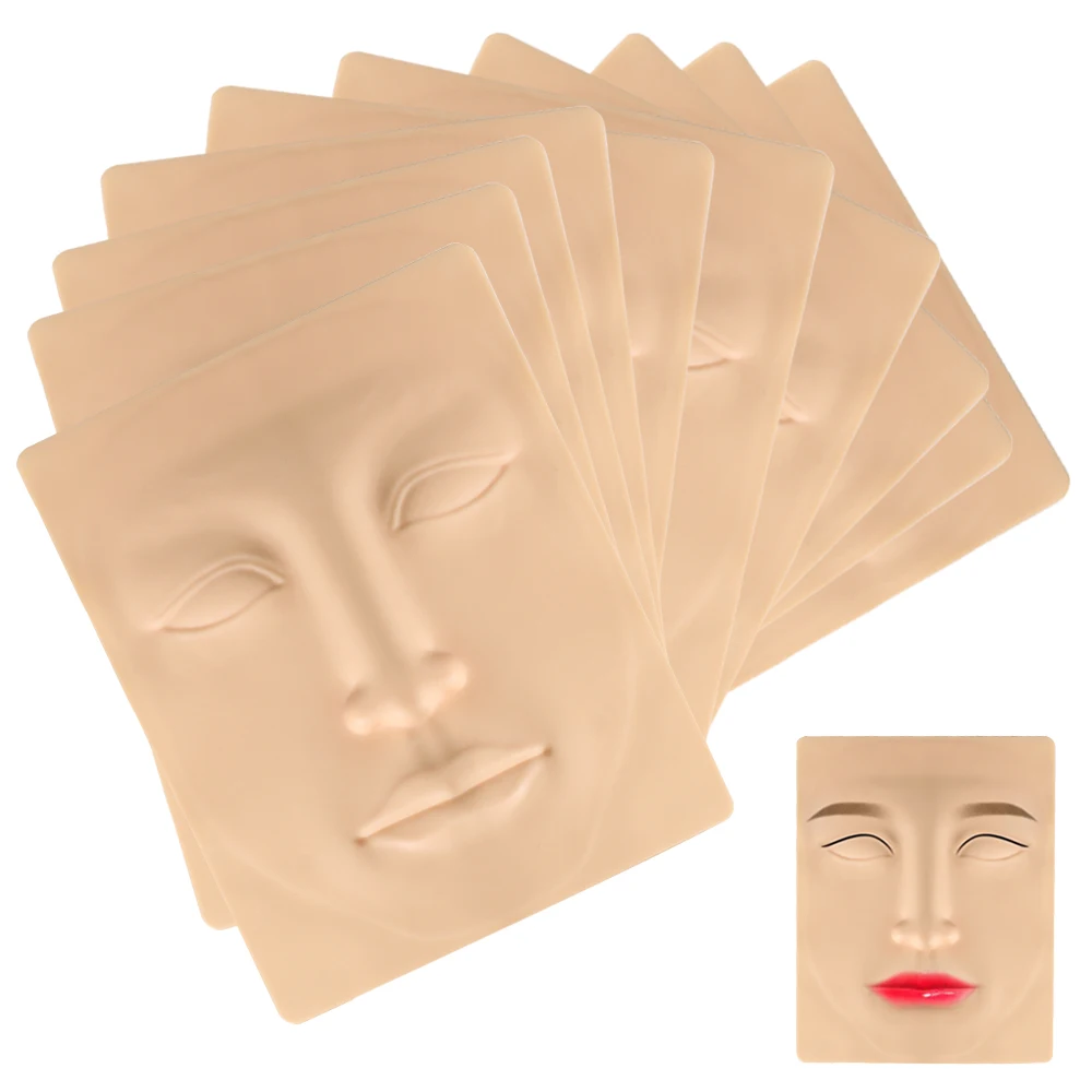 

1/3/5Pcs High Quality Tattoo Practice Skin Artificial Leather For Eyebrows Eyes Lips Nose Permanent Makeup Full Face Fake Skin