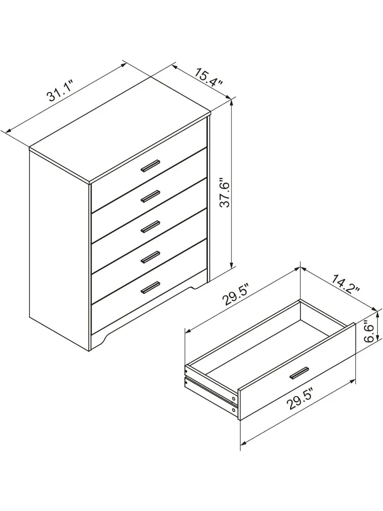 خزانة ملابس لغرفة النوم مع 4/5 أدراج، خزانة ذات أدراج خشبية، وحدة تنظيم التخزين لغرفة النوم، غرفة المعيشة،