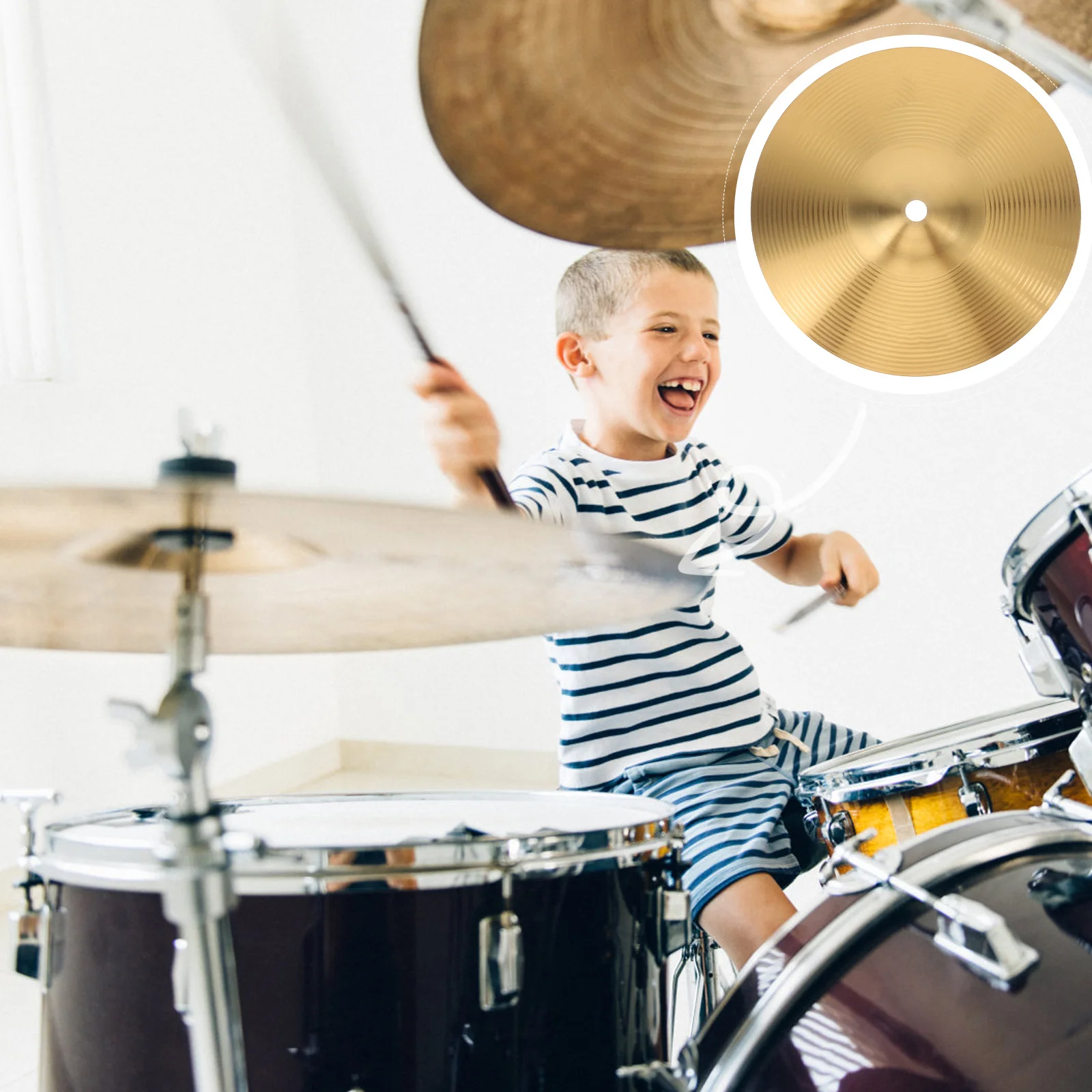 

Crash Cymbal Drum Cymbal Sturdy Material Simple Structure Practice Drum Set Music Instrument Metal Cymbals for Drums