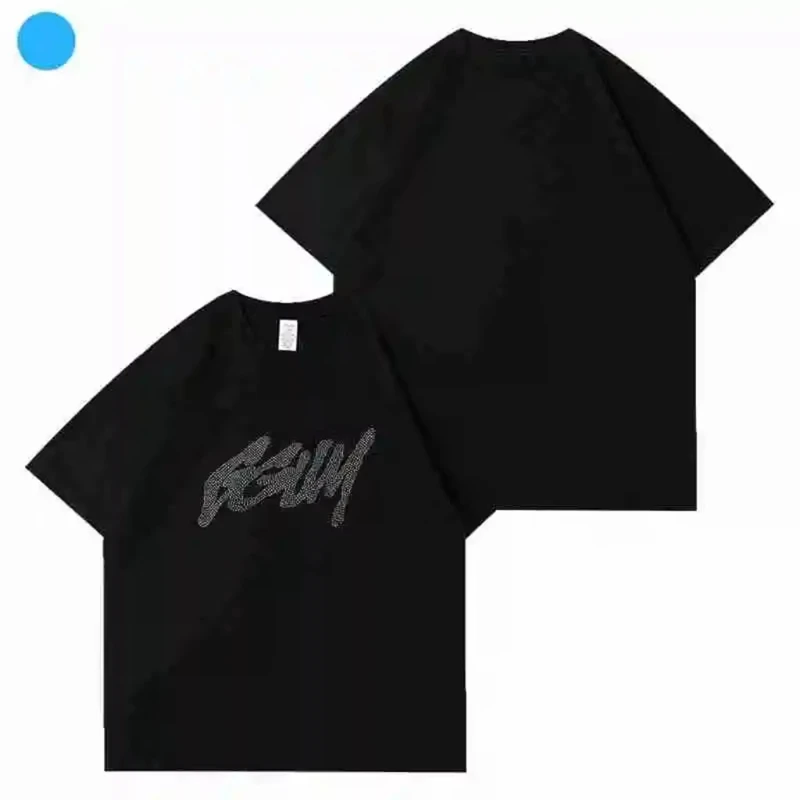 2024 Kpop الكورية الاتجاه نجوم نفس النمط تي شيرت المشجعين النساء الرجال الصيف المتضخم القطن تي شيرت #2