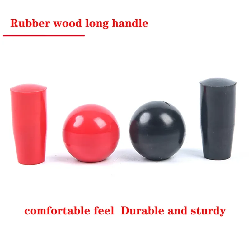 Rubber Wood Long Handle Cover Mechanical Control Rod Group Short Handle Cover Handle Rod Rubber Wood Handle Red/Black