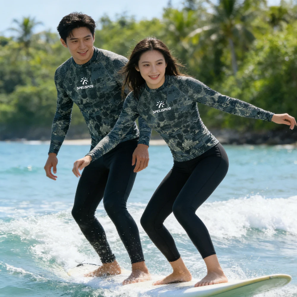 

Men and Women Long Sleeve Surfing Clothing Luxe Swimwear High Quality Beachwear Swimming T-Shirt for Water Sport Fishing Touring