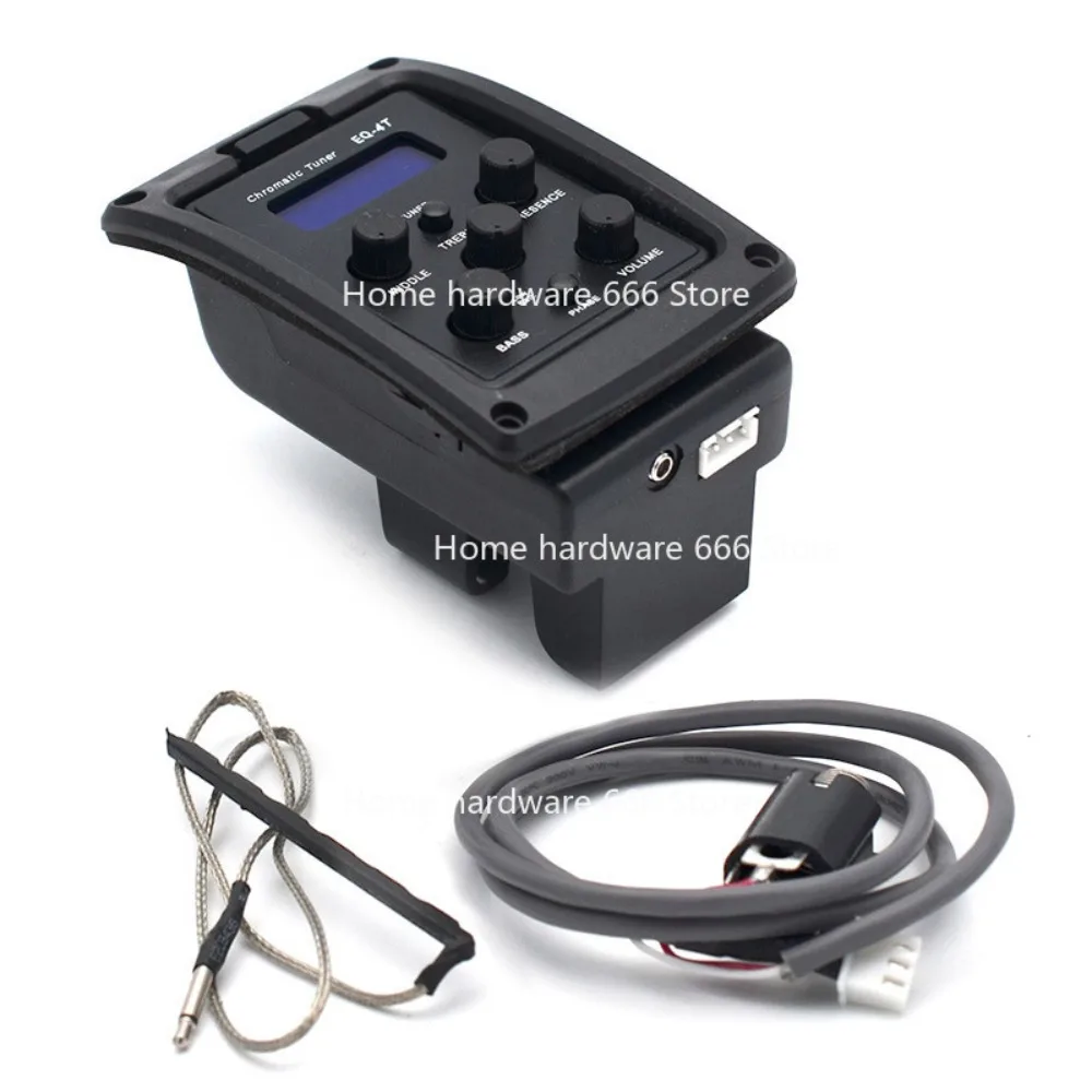 

Гитарный эквалайзер EQ-4T, 4-сегментный эквалайзер звукоснимателя, предуситель (для оригинальных звучащих гитар)