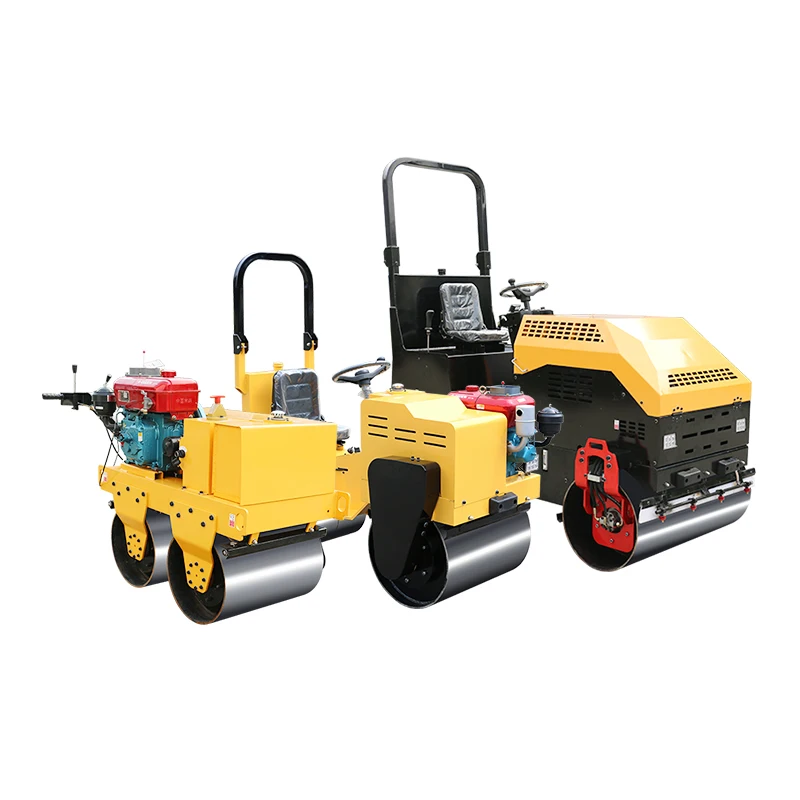 

Single and double steel wheel seat-mounted full hydraulic groove micro compactor