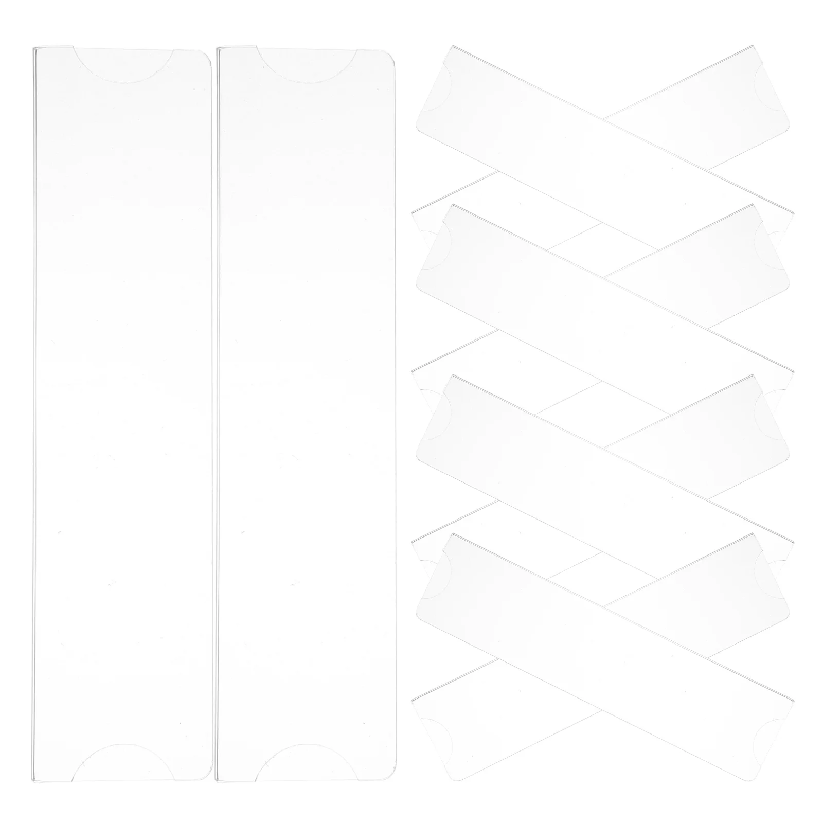 10pcs Acrylic Nameplate Holder Clear Transparent Stand Photo Frame Brand Sign Display Table Top Menu Exhibitions