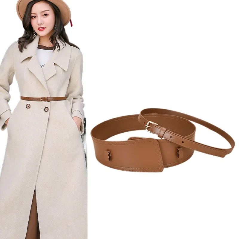 

New women's detachable dual-purpose leather waistband, waistband, decorative coat, dress, waist closure, casual fashion belt