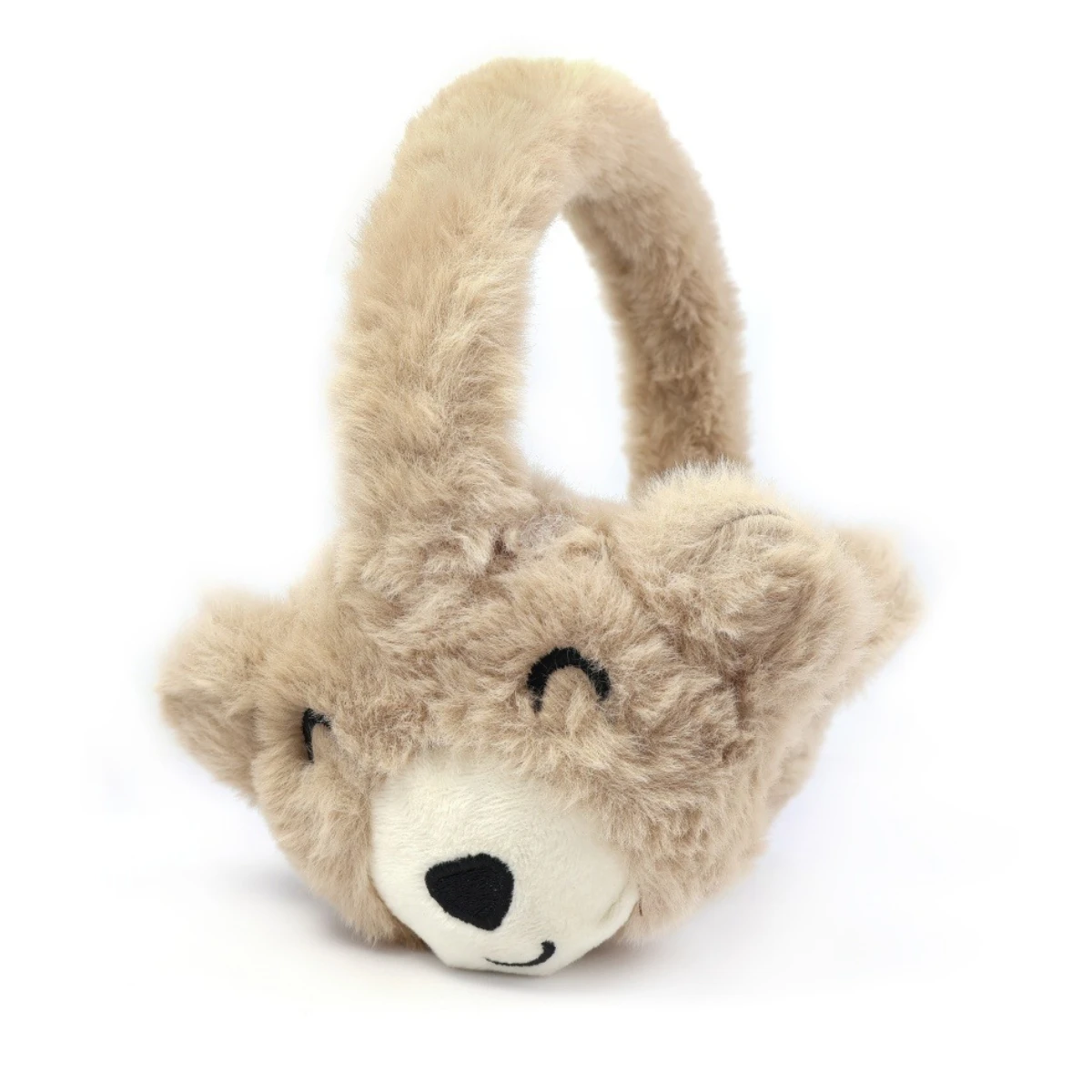 Kids Bear Fuzzy Ear Muffs | Winter Cozy Warm Earmuffs for Girls & Boys | Cold Weather Ear Warmer