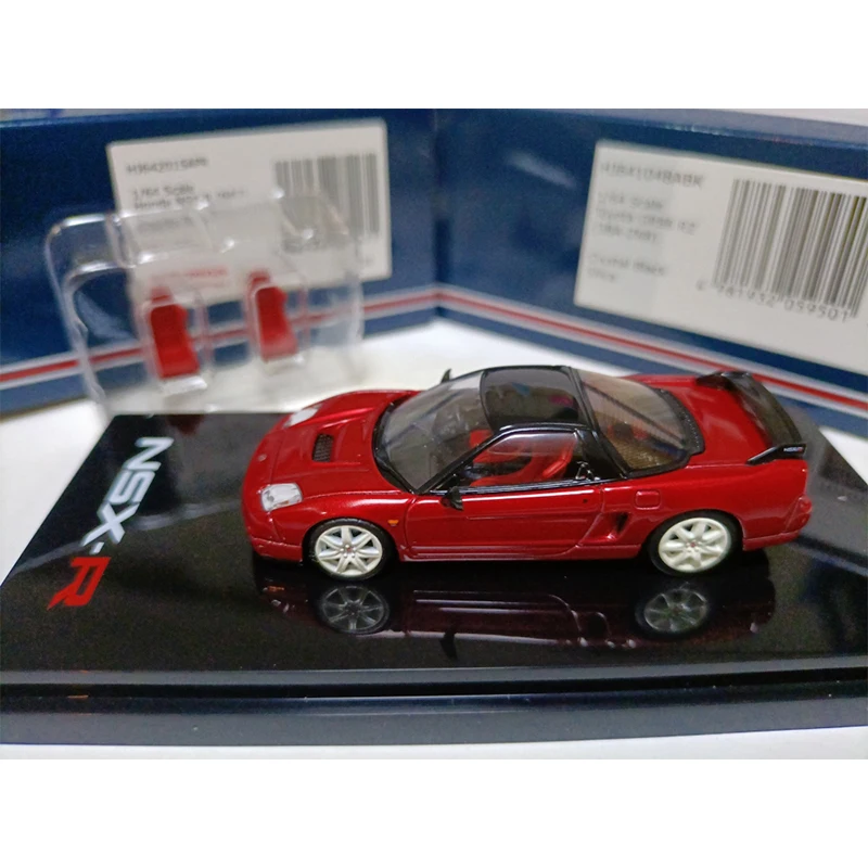 Escala 1:64 decoração de metal 1990 honda nsx na1 supercarro simulação liga modelo de carro com motor colecionáveis presente de aniversário