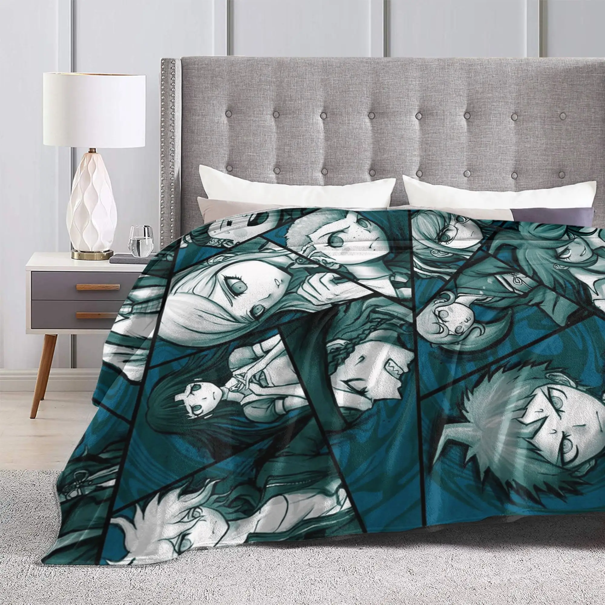 لعبة Danganronpa البطانيات لينة الدافئة طباعة أفخم رمي بطانية للطلاب ديكور المنزل الفانيلا المفرش غطاء السرير