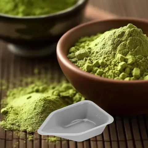 Barche da pesare da 10 pezzi per vassoio da pesatura da laboratorio in plastica riutilizzabile in polvere, leggero, portatile, sicuro per attrezzature didattiche da laboratorio