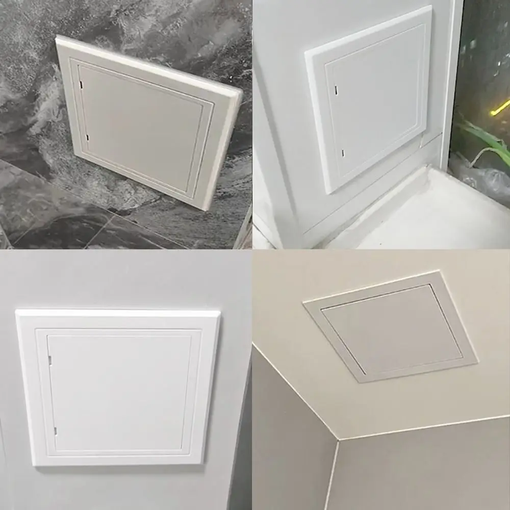 Inspection Port Self-adhesive Access Panel Door Plastic Removable Inspection Hole White Hinged Access Hatch Doors Wall Ceiling