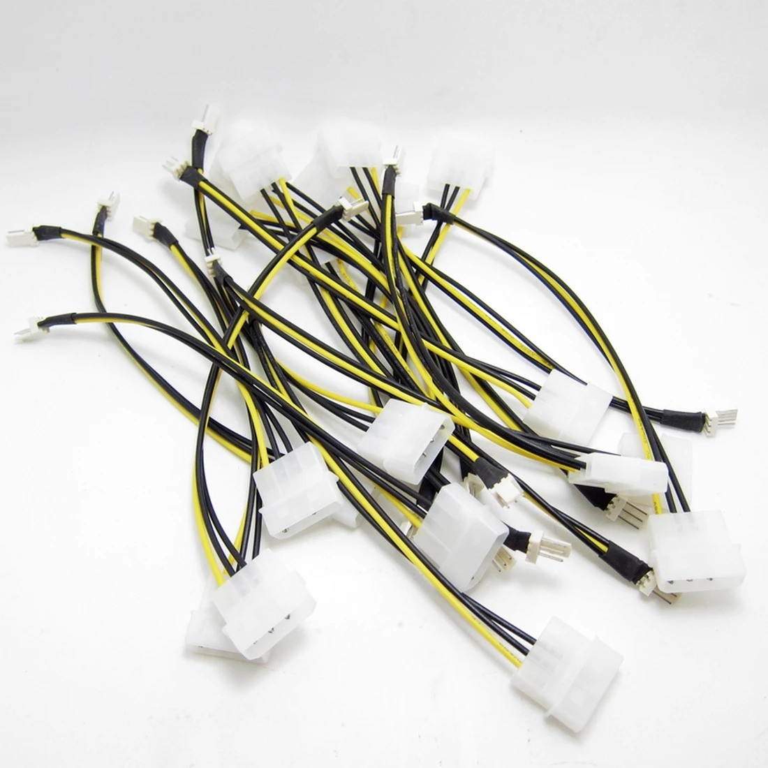 Ide de molex para 3 pinos para pc, computador, cpu case, ventilador, cabo conector de alimentação, 20cm, 1 parte