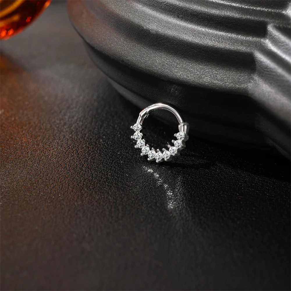 ROXI Moissanite 925 Sterling Silver Geometric Tassel for Women Piercing Earring Flat Back Stud Helix Flower Pendant Fine Jewelry view 6