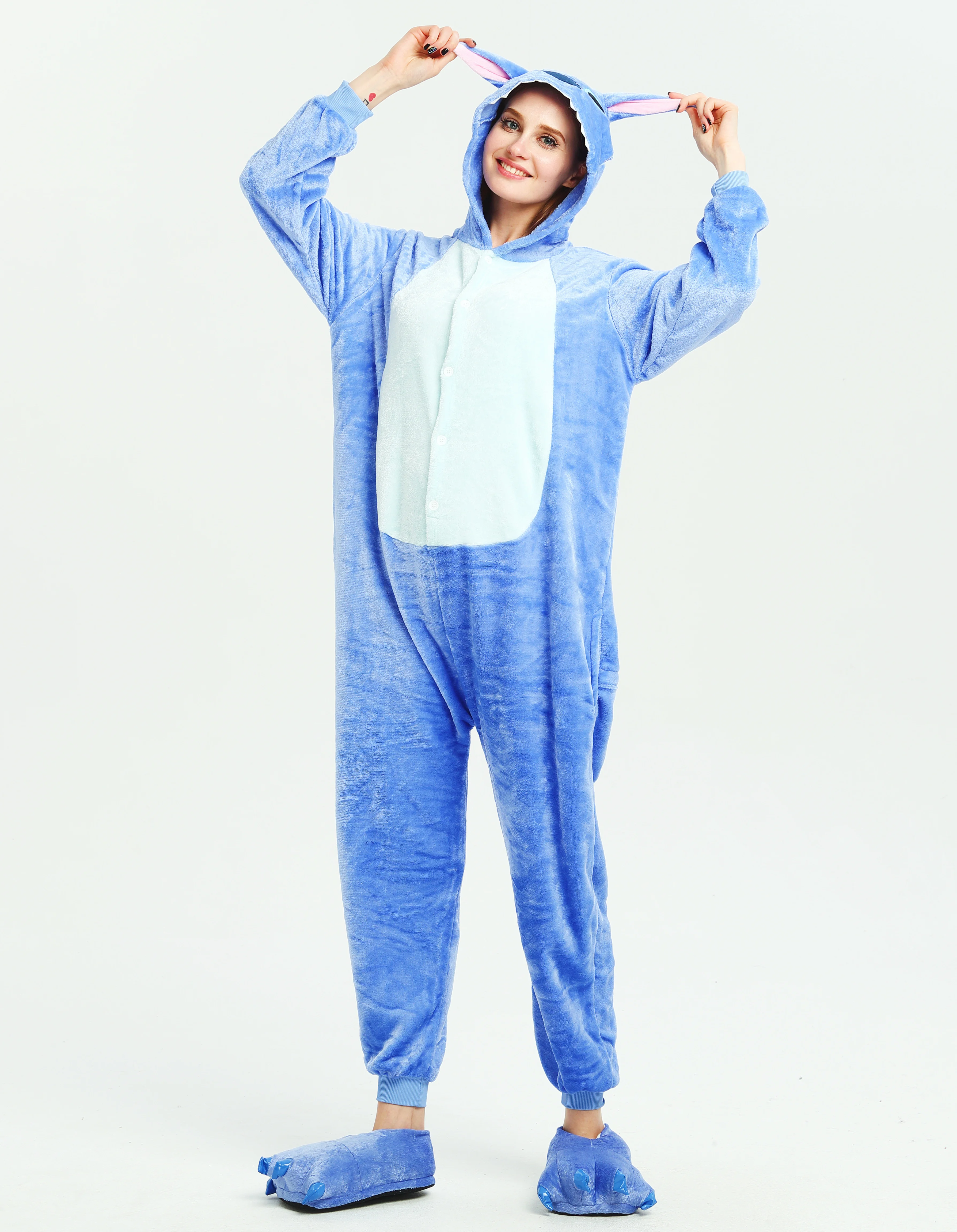 Kigurumi غرزة الكرتون منامة نيسيس الكبار النساء الرجال بيجامة على شكل حيوانات حللا عيد الميلاد هالوين تأثيري ملابس تنكرية للحفلات