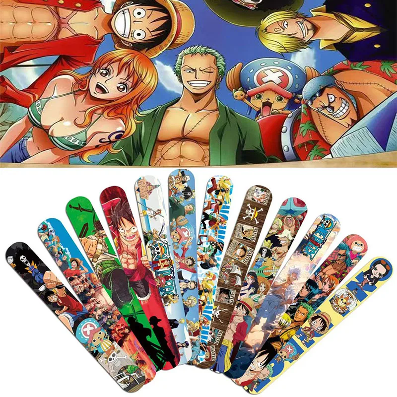 

One Piece Birthday Party Decoration Luffy Figure Snap Bracelets for Kids Goodie Bag Fillers Party Gifts Supplies Friendship Gift