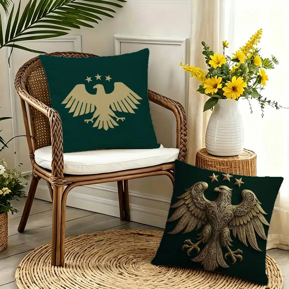 

Eagle Syrian New 2026 Logo Flag Double-sided print Pillow Case Pattern Printed Pillowcase For Living Room Sofa Cushion Cover