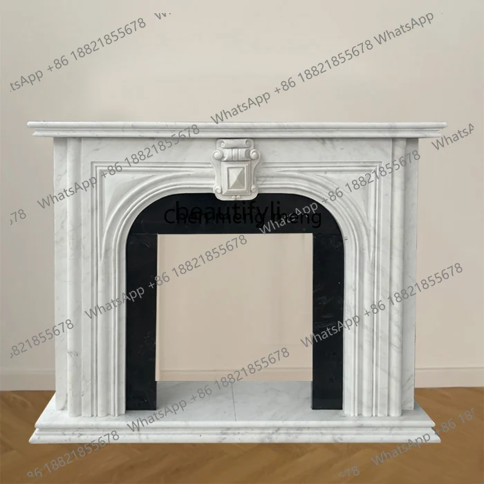 Y183French marble natural stone mantel, living room Guan Xuan decorative cabinet custom ornament