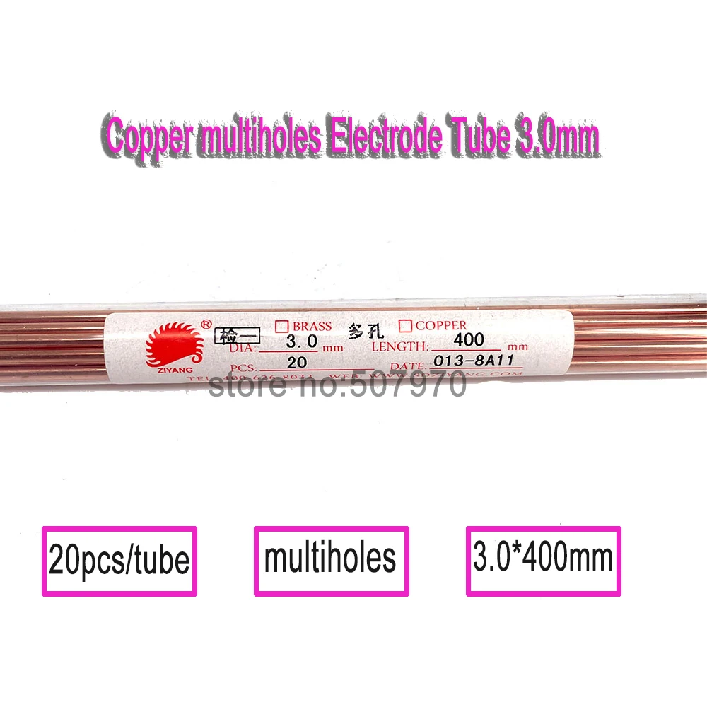 Lunghezza Multihole 1.5/2.0/2.5/3.0*400 del tubo dell'elettrodo di rame di WEDM per la macchina del foro di perforazione di EDM