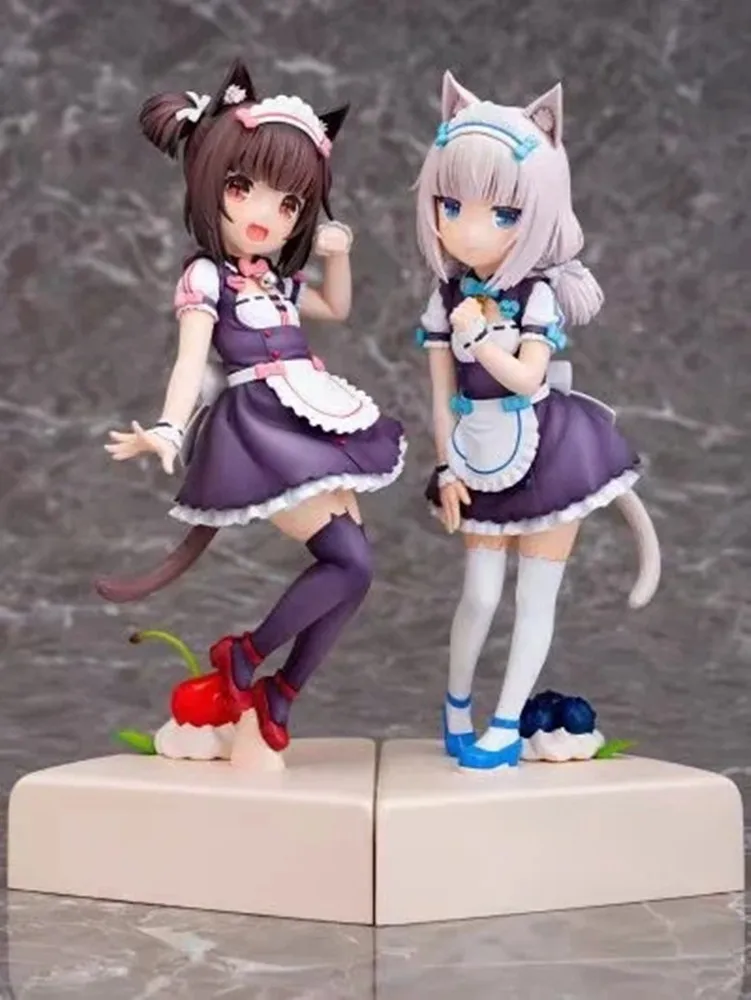 1/7 PLUM NEKOPARA Vanilla Chocola Pretty Kitty Style Japanese Anime Cat Girl PVC Action Figure Toy Collection Model Doll Gift