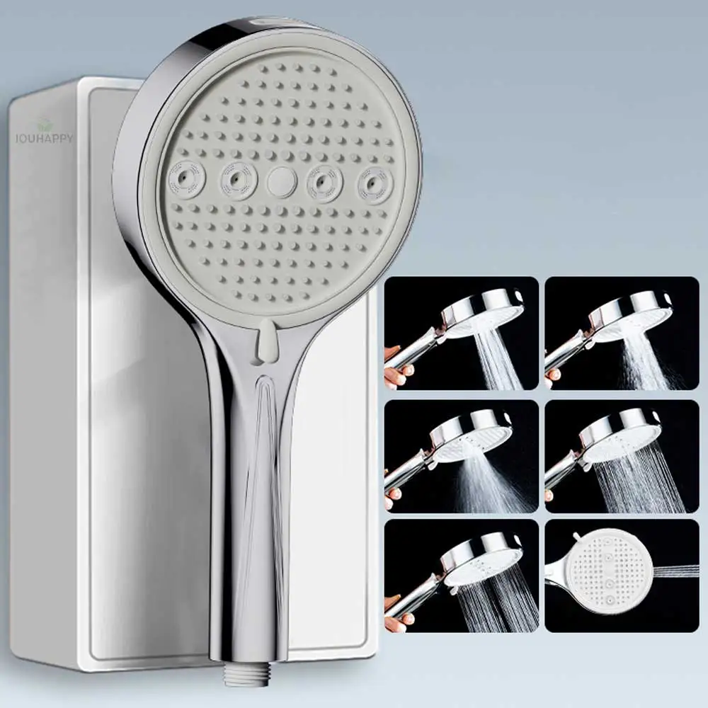 

Регулируемая душевая лейка с 6 режимами распыления и массажными форсунками, ручная, высокого давления, с фильтром, аксессуары для ванной комнаты