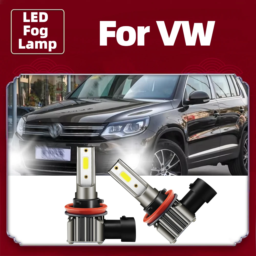 

2pcs LED Fog Light Bulbs H8 H11 White DC 12V Car Lamps 15000LM For Volkswagen VW Touareg Golf 4 5 3 GTI POLO CC Passat B5 B6 B7