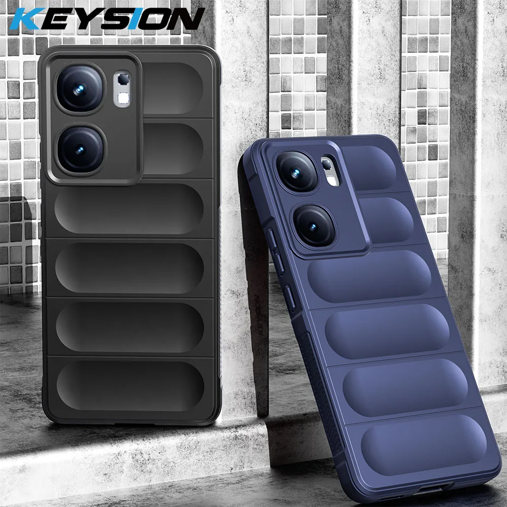 KEYSION Shockproof Case for IQOO Neo9 Pro Neo 8 Pro 7 SE Anti-skid Soft Silicone Phone Back Cover for IQOO Neo 8 Pro Neo 9 Pro