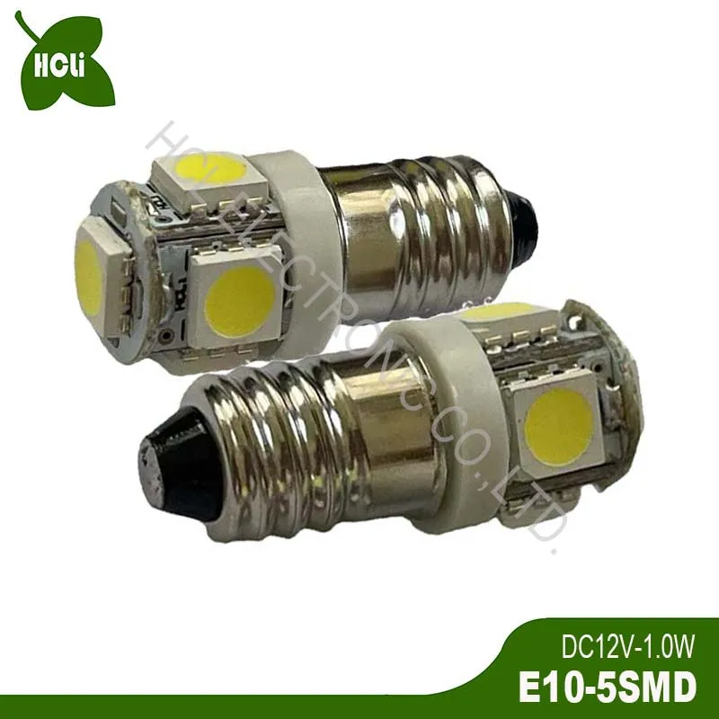 

High quality DC3V 4.5V 5V 6V 6.3V 12V 24V E10 Led Lights Warning Light Car Interior Clearance Side Lamp free shipping 5pcs/lot