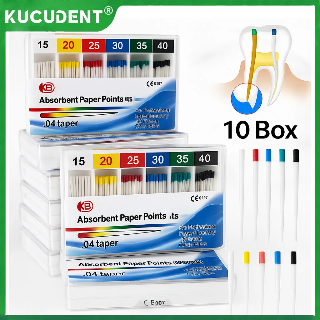 

10 коробок стоматологических впитывающих бумажных точек, конус 0,02 0,04 0,06 F1 F2 F3, влагопоглощающие насадки для расходных материалов для эндодонтических клиник