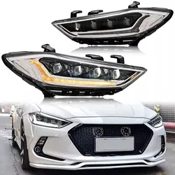 LED Headlights For Hyundai Elantra 2016 2017 2018 2019 2020 With The Start Up Animation Front Lamp Assembly