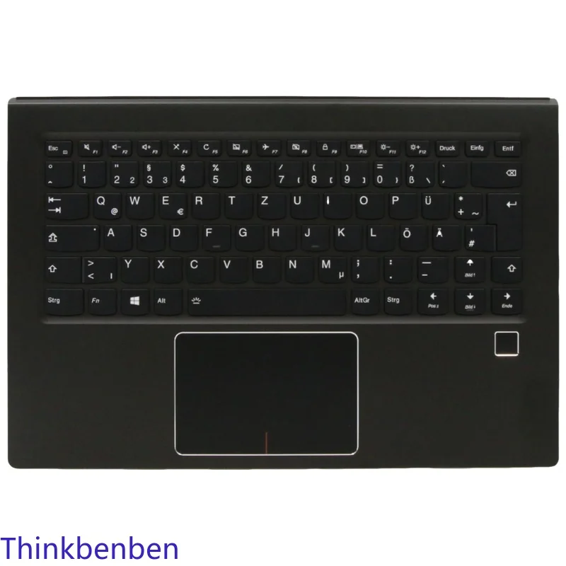 

DE German GunMetal Keyboard Upper Case Palmrest Shell Cover For Lenovo Ideapad Yoga 5 Pro Yoga 910 13 13IKB Glass 5CB0M35058