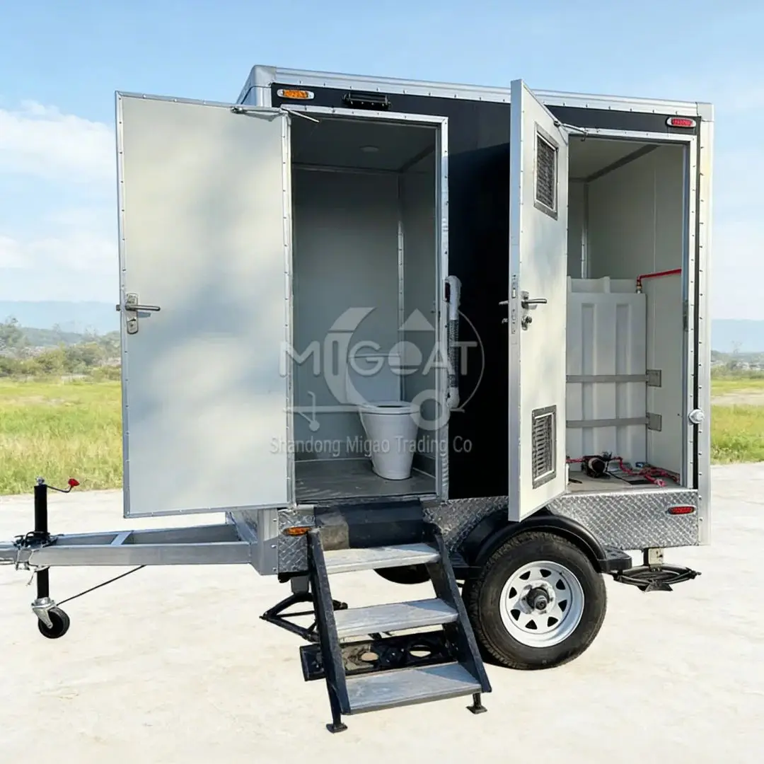 

Commercial Mobile Bathroom Trailer Portable Sanitation Unit with Water Tank for Events Parks And Temporary Public Use