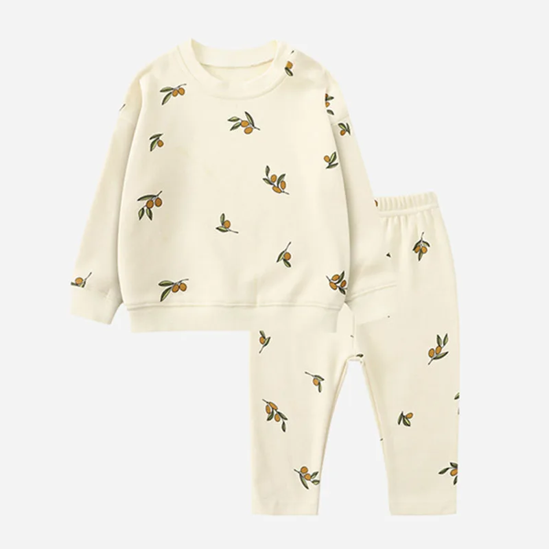 

Autumn Newborn Girl Boy Children's Clothes Set Baby Kids Boys Girls Long Sleeve Printing T-shirt + Pants Infant Outfits Suit