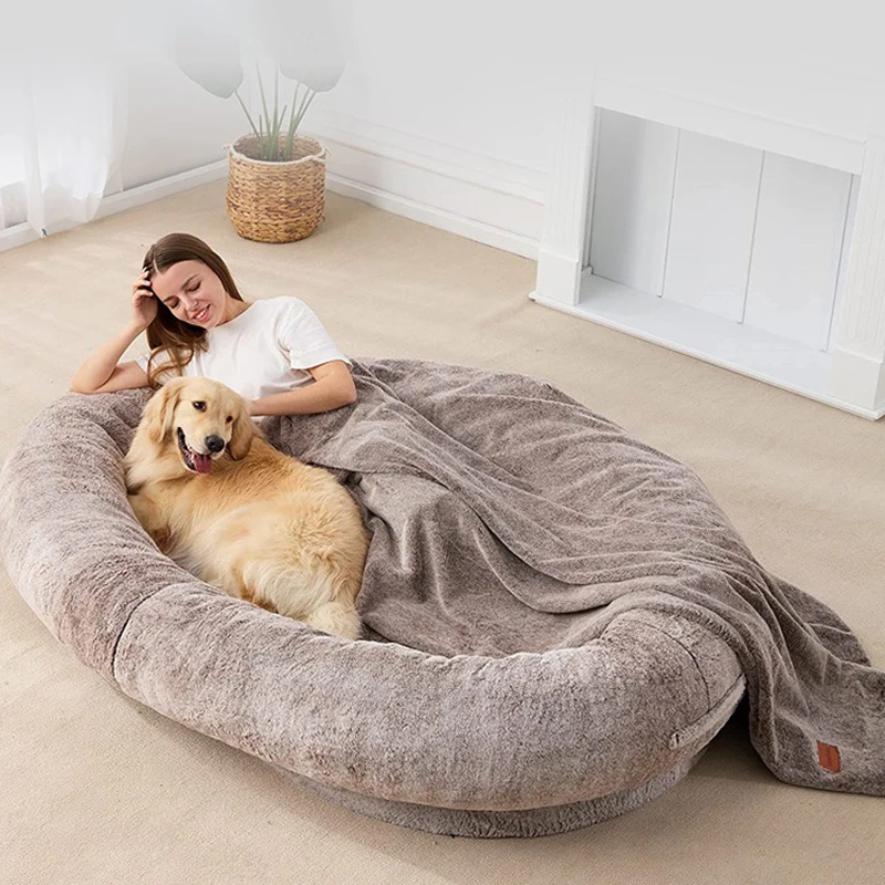 Modern Kennel Soft Bed Bean Bag Dog Adults Nordic Comfy Lounge Lazy Couch Puffs Sleeper Floor Big Pouf Geant Furniture Home