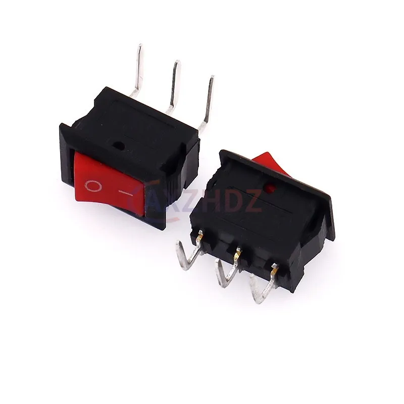 10PCS KCD11 Rocker Switch 10*15mm Mini Push Button Switch ON-OFF / ON-OFF-ON 2 Pins / 3 Pins 3A 250VAC / 6A 125VAC 10x15mm