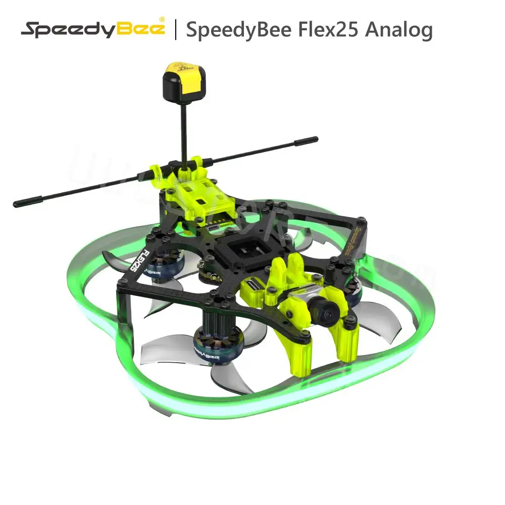 

SpeedyBee Flex25 Analog 78mm F7 35A AIO 4S 2.5 Inch CineWhoop RC FPV Racing Drone with 800mW VTX RunCam Phoenix2 Nano Camera Toy