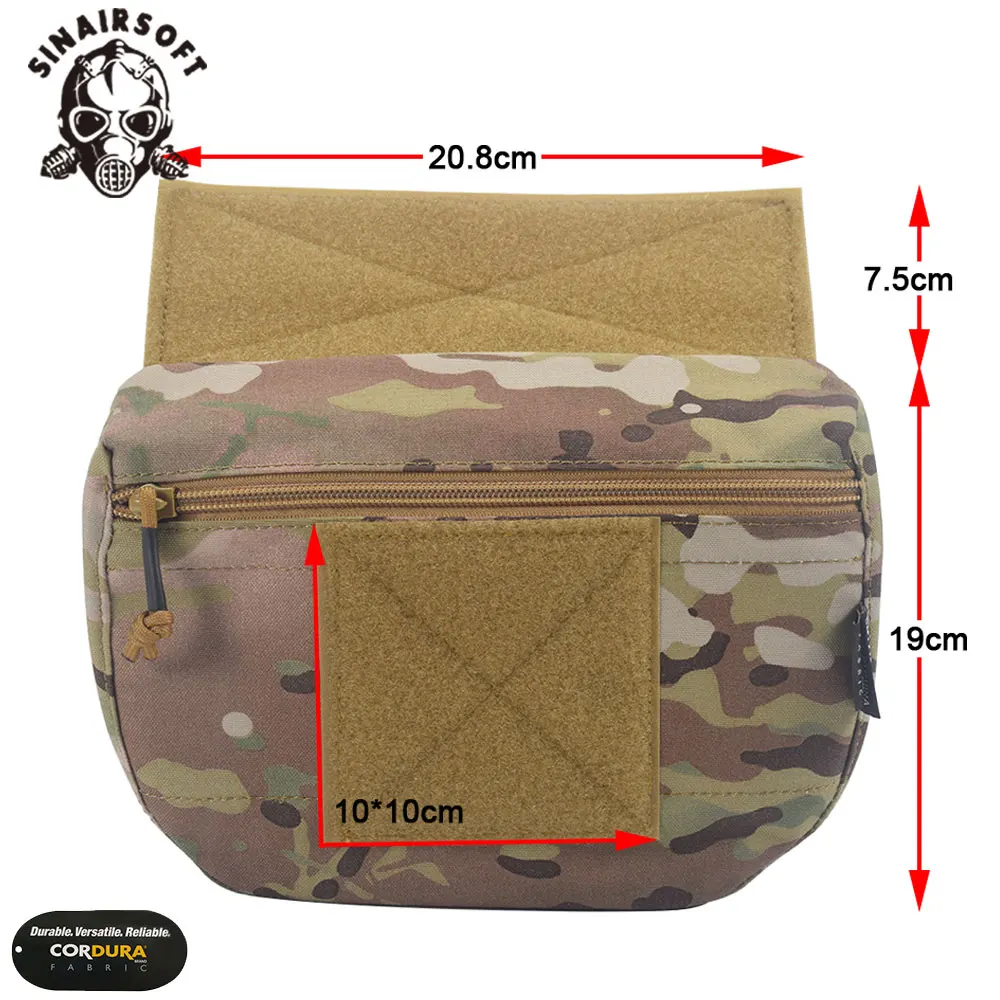 Tactical Drop Dangler Airsoft Hanging 500D Nylon Camo Pouch Paintball Hunting Storage Bag For CRM CRX D3 JPC CPC Chest Rig Vest