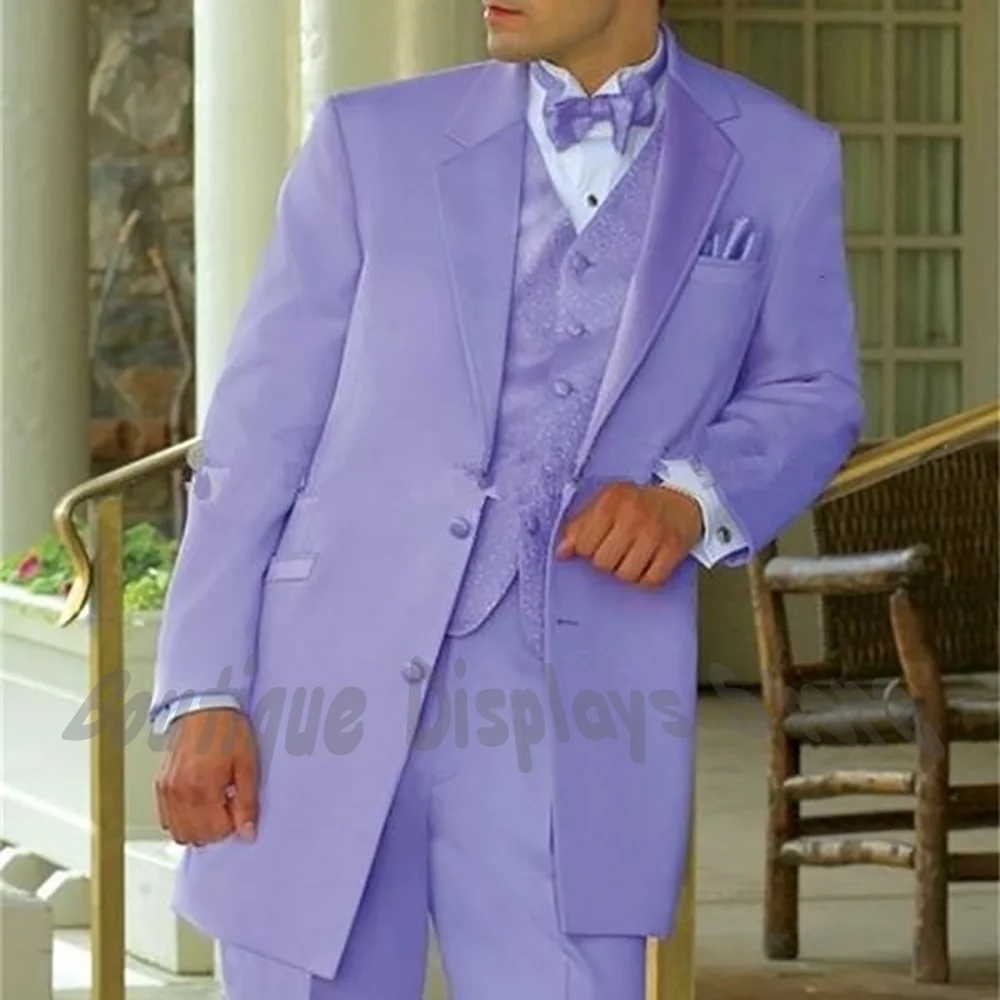 

Simple Fashion Men's 3 Piece Suit Slim Fit Notch Lapel Smart Casual Outfit(Jacket+Vest+Pants) Modern Business Formal Wedding Set