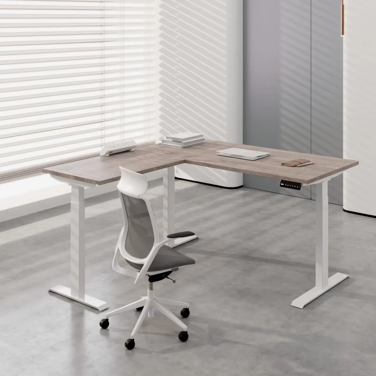Hot Sell Ergonomic Convertible Electric Standing Desk Intelligent Learning Office Table Adjustable Height Workstations
