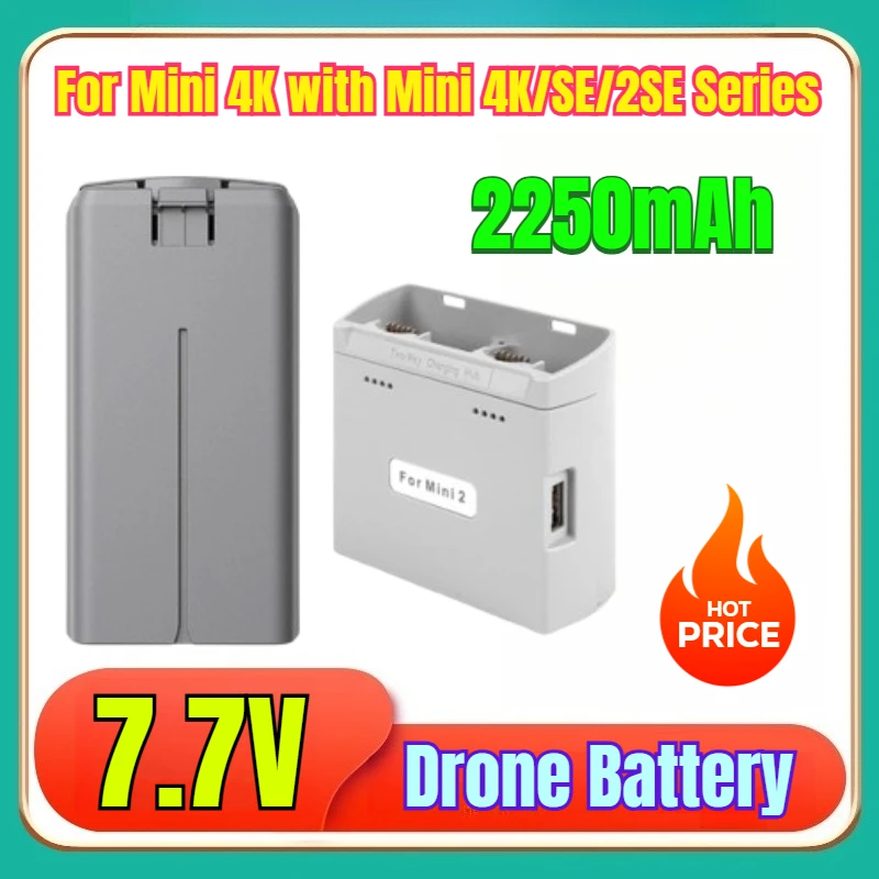 

100% New High Quality 7.7V 2250mAh Replacement Drone Replace Battery and Accessories for Mini 4K with Mini 4K/SE/2SE Series