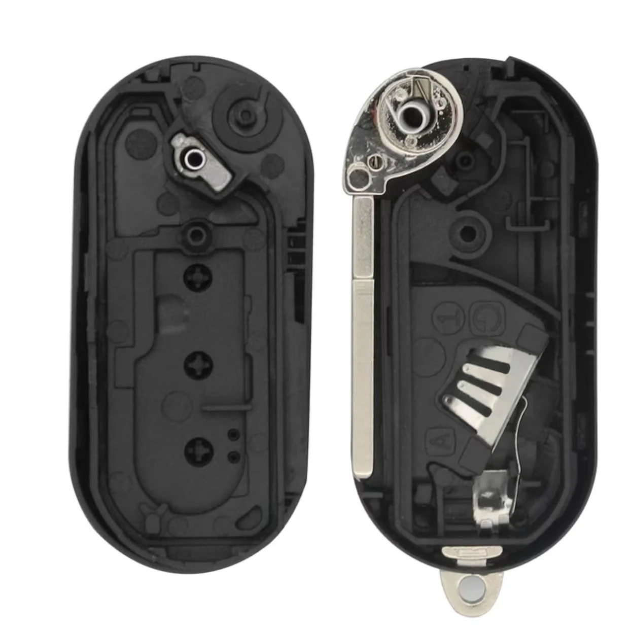 3PCS 2/3 ปุ่มแก้ไขกุญแจรีโมทสําหรับ Fiat 500 Panda Punto Bravo Stilo Ducato Citroen Jumper Peugeot Boxer SIP22 Flip key shell