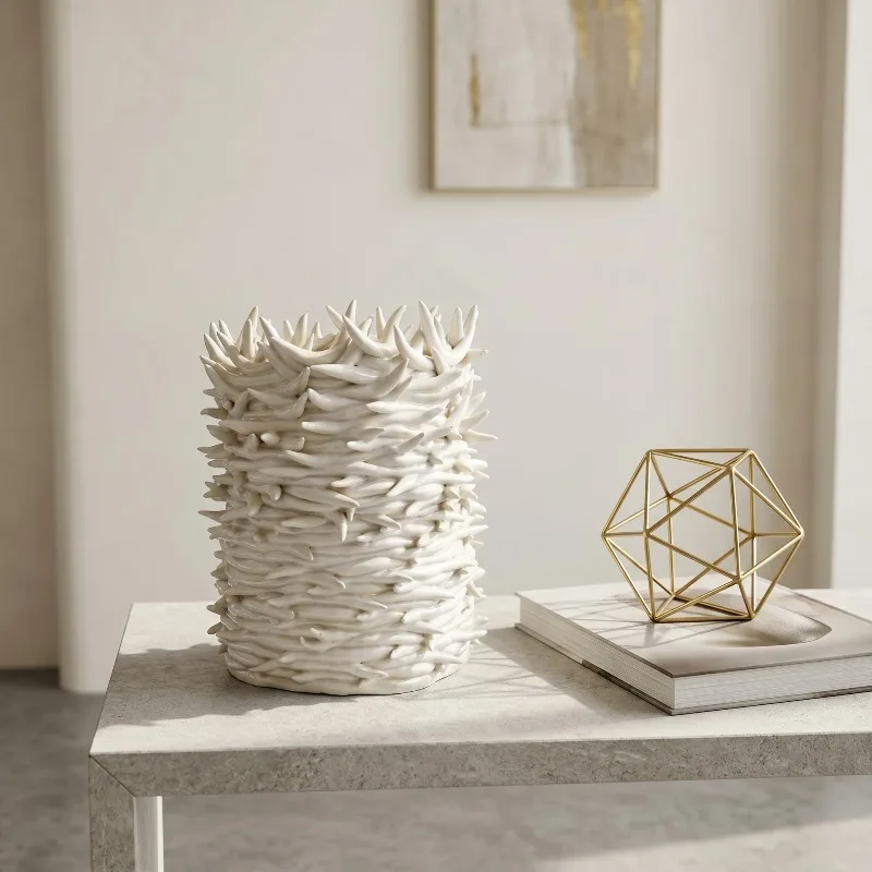 Ceramic handicrafts ornament high-end living room decoration pure handmade simple modern