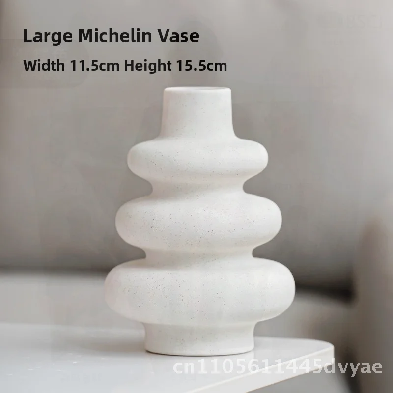 

Скандинавская керамическая ваза для сушеных цветов, современное простое украшение для дома для гостиной и столовой, декоративная цветочная композиция