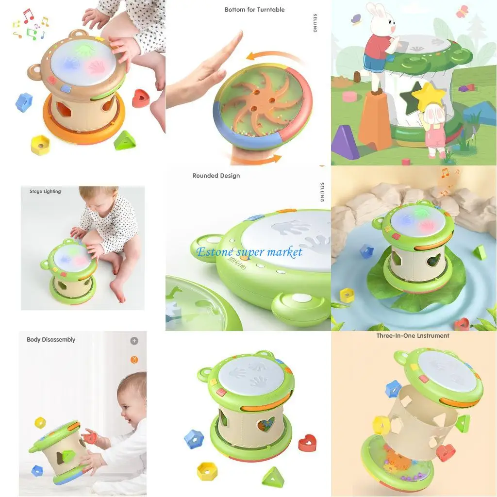 090B Electric Educational Toy Early Learning Beat On Toy for Baby Beat On Drum Toy
