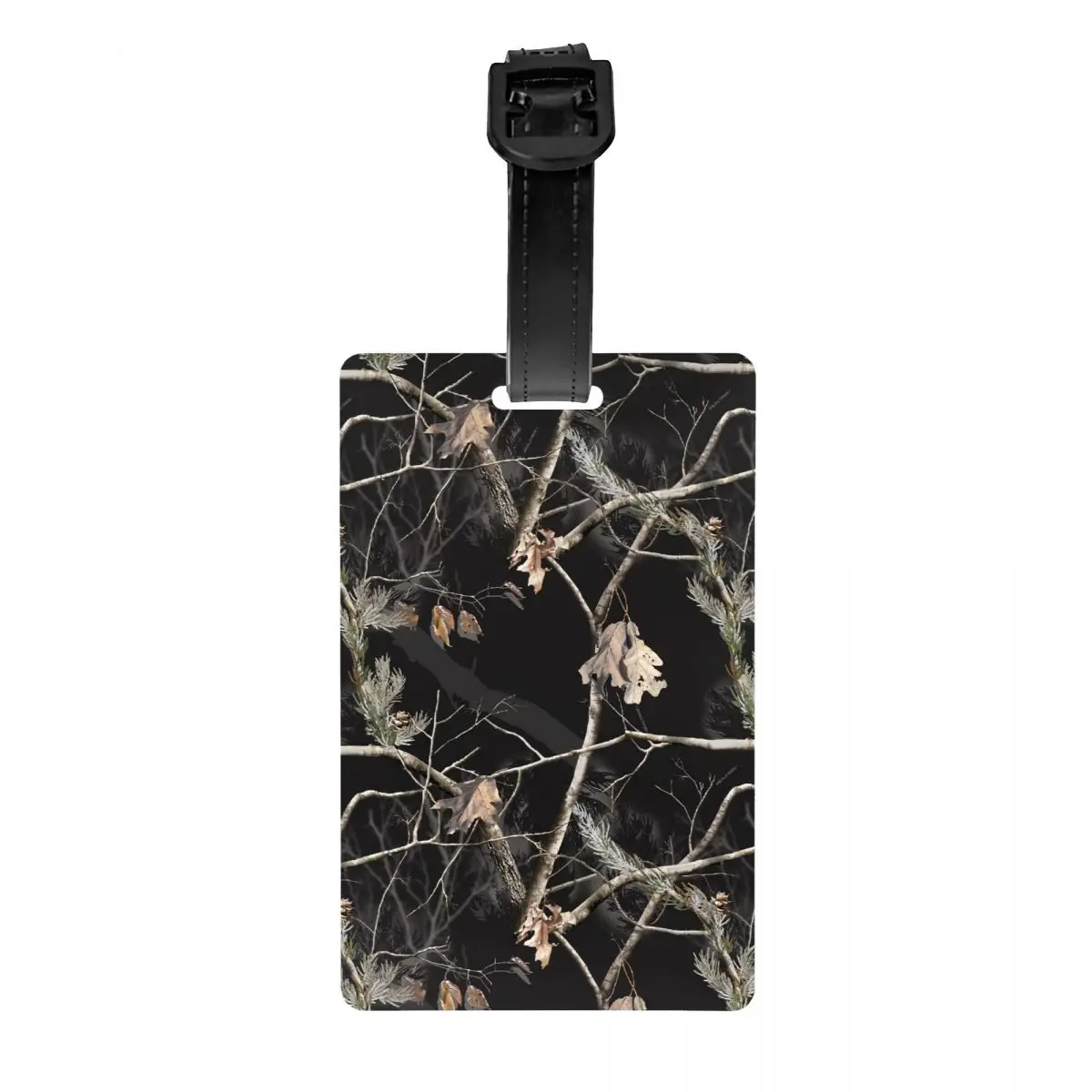 Custom Real Tree Camouflage Camo Pattern Luggage Tag With Name Card Privacy Cover ID Label for Travel Bag Suitcase