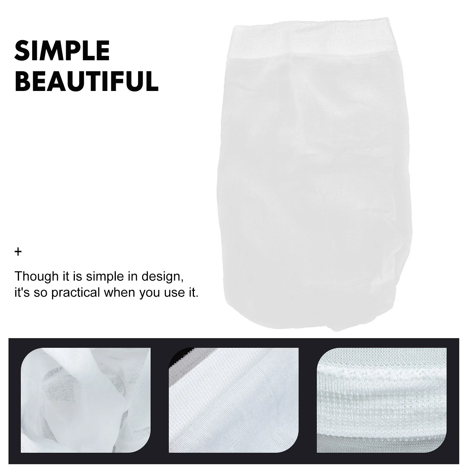 30 Uds. Calcetines para espumadera, filtro elástico de nailon blanco para limpieza de piscinas, cesta para espumadera, bolsa, colador para estanque, limpieza de piscinas