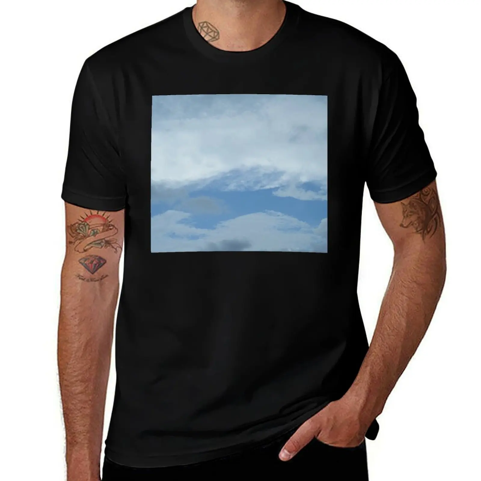 

Clouds & Sky - No More Than T-Shirt gifts for boyfriend summer tops affliction shirts mens t shirt