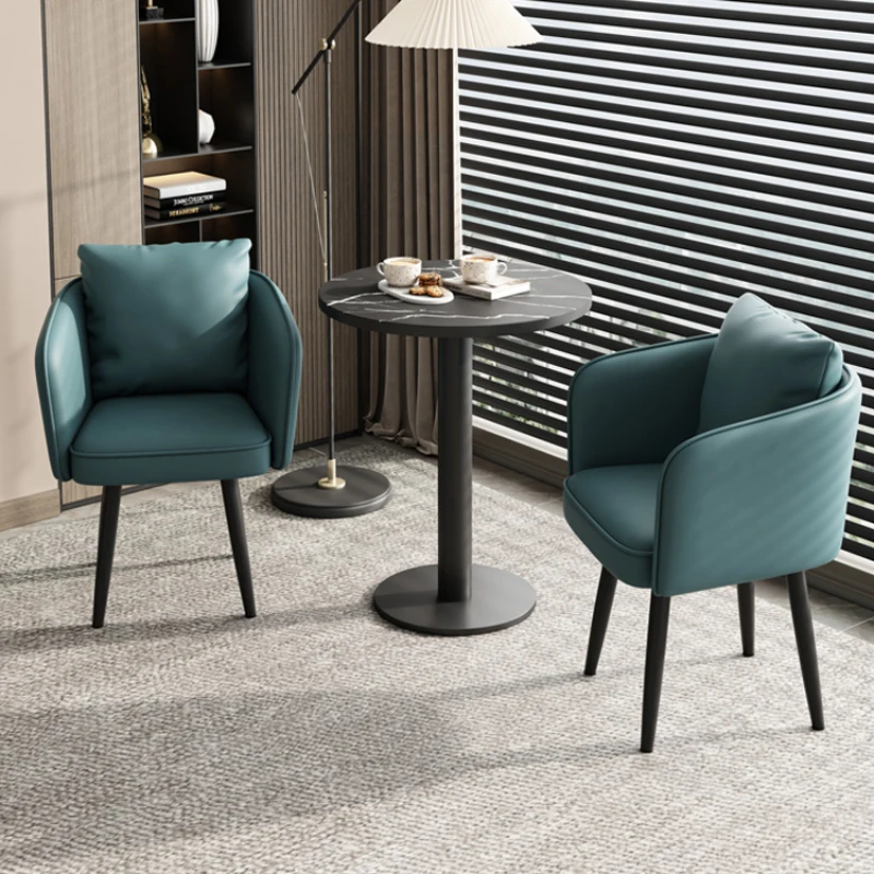 Modern Minimalist Dining Chair Commercial Luxury Hotel Negotiation Reception Chair Nail Learning Makeup Tea Furniture Sillon image 3