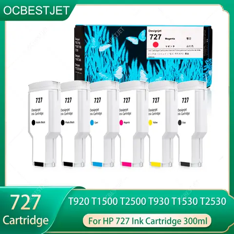 1PC For HP 727XL 727 Compatible Ink Cartridge With Full Ink For HP T920 T930 T1500 T1530 T2500 T2530 Printer [Third Party Brand]