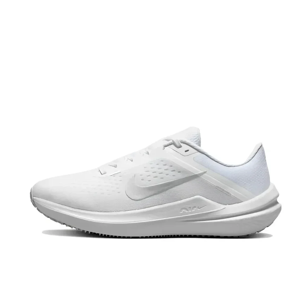 Nike Zoom winflo 10 Comfortable low top running shoes Non slip and wear resistant Men's and Women's White and gray colorways